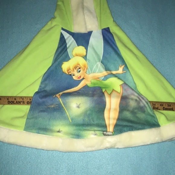 TINKER BELL poncho hooded soft size S/M - Picture 6 of 6